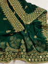 Riwayat Mukhmal Green Velevt Dupatta