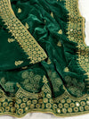 Riwayat Mukhmal Green Velevt Dupatta