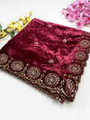 mulberry Sequence Velvet Dupatta
