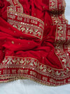 New Bridal Saubhagyavati Velvet Wedding Dupatta KYMA