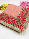 New Ayushmati Bhavah Maroon Peach Bridal Dupatta's KYMA