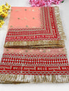 New Ayushmati Bhavah Maroon Peach Bridal Dupatta's KYMA