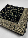 Black Premium Embroidery Velvet Dupatta For Every Occasions