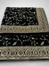 Black Premium Embroidery Velvet Dupatta For Every Occasions  