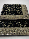 Black Premium Embroidery Velvet Dupatta For Every Occasions