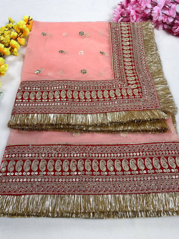 Bridal Dupatta , Net Dupatta , Embroidered Dupatta, Indian Bridal Wedding Wear Chunni, Stole, Scarf, Scarves, Veil, Hijab, Lehengha , Wedding Lehengha