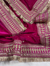 Royal Bridal Velvet Pink Wedding Dupatta  