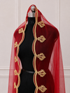 Indumati Bridal Veil with Elegant Gold Embroidered Border | V1039 | Wedding Veil