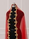 Zara Red Bridal Veil with Beads Embroidery | V1041 | Wedding Veil