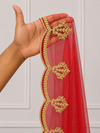 Indumati Bridal Veil with Elegant Gold Embroidered Border | V1039 | Wedding Veil