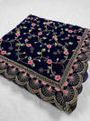 Luxurious Makhmal Velvet Dupatta with Heavy Embroidery KYMA