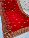 Riwayat Mukhmal Red Velevt Dupatta  