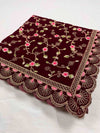 Luxurious Makhmal Velvet Dupatta with Havey Embroidery KYMA