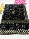 Trending Sequence Work Embroidered Velvet Dupatta  