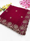 mulberry Sequence Velvet Dupatta  