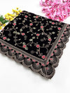 Maharani Zari Embroidered Velvet Dupatta  