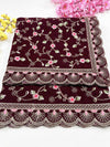 Maharani Zari Embroidered Velvet Dupatta  