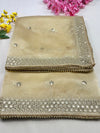 Gold Festive Organza Sequin Gold Dupatta