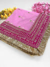 New Ayushmati Bhavah Baby Pink Bridal Dupatta's KYMA