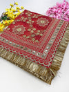 Bridal Minara Red Embroidered Organza Dupatta