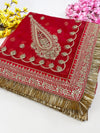 Bridal Mohini Red Embroidered Organza Dupatta