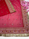 Bridal Amritika Red Embroidered Net Dupatta