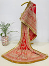 Bridal Phera Red Embroidered Pure Georgette Dupatta