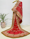 Bridal Anuragini Red Embroidered Pure Georgette Dupatta