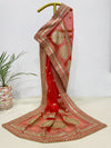 Bridal Mohini Red Embroidered Pure Organza Dupatta