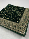 Green Embroidery Velvet Dupatta For Every Occasions  