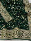 Green Embroidery Velvet Dupatta For Every Occasions  