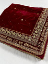 New Bridal Saubhagyavati Velvet Wedding Dupatta  