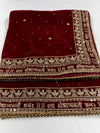 New Bridal Saubhagyavati Velvet Wedding Dupatta  