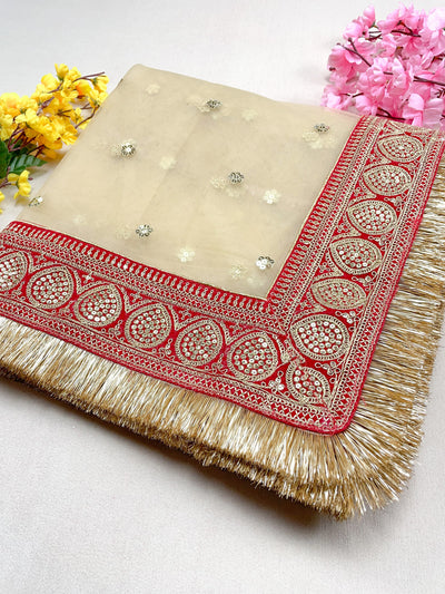 Bridal Dupatta , Net Dupatta , Embroidered Dupatta, Indian Bridal Wedding Wear Chunni, Stole, Scarf, Scarves, Veil, Hijab, Lehengha , Wedding Lehengha